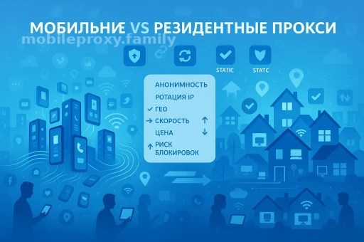 Мобильные vs Резидентные прокси.