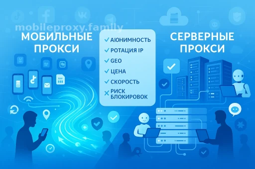 Мобильные vs серверные прокси.